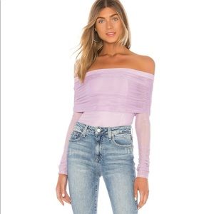 MAJORELLE Lia Top in Amethyst Purple Size Medium